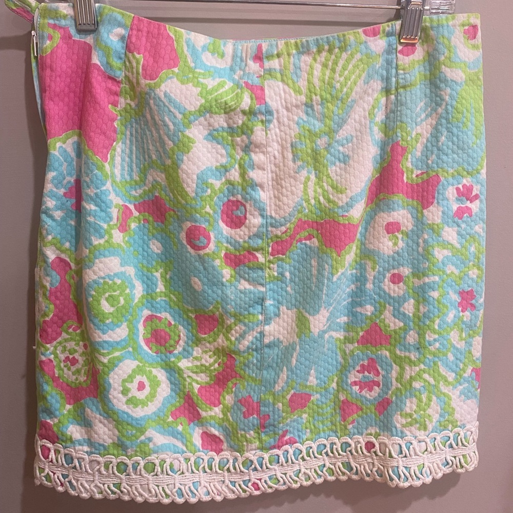 Lilly Pulitzer Floral Mini Skirt - Pink, Green, Blue